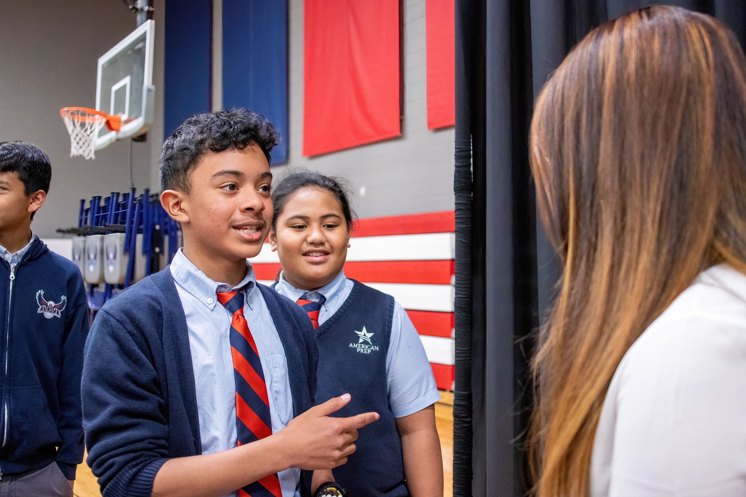 Group of students smiling